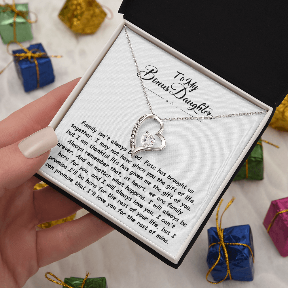 To My Bonus Daughter Necklace.