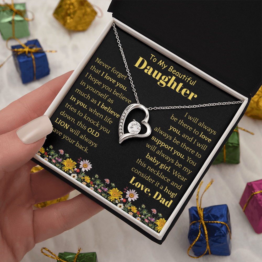 To My Beautiful Daughter Necklace from Dad.