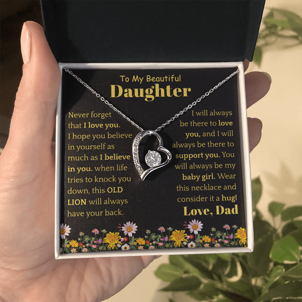 To My Beautiful Daughter Necklace from Dad.