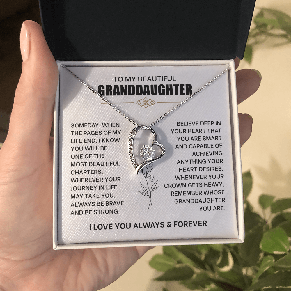 To My Beautiful Granddaughter Necklace.