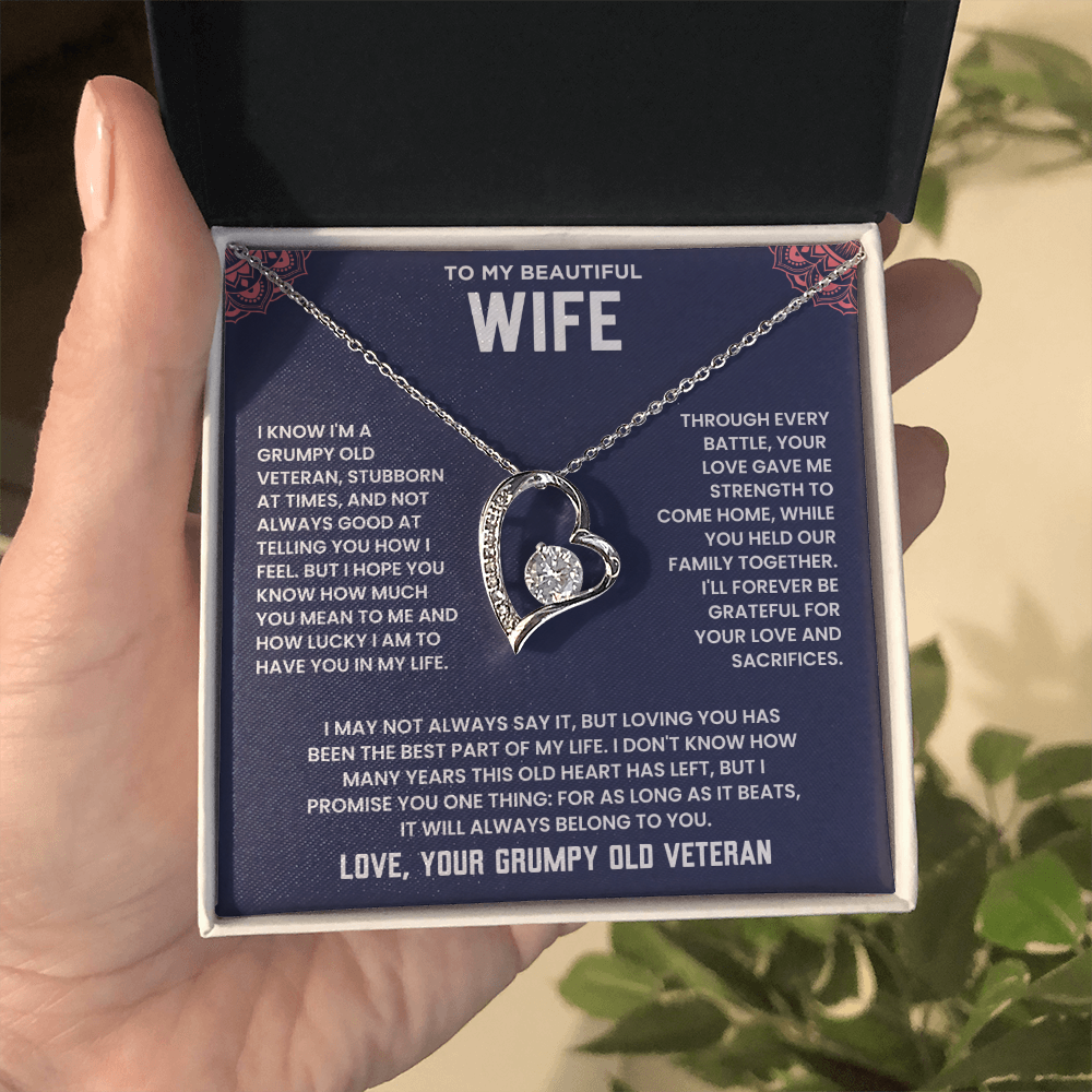 To My Beautiful Wife Necklace form American Veteran.