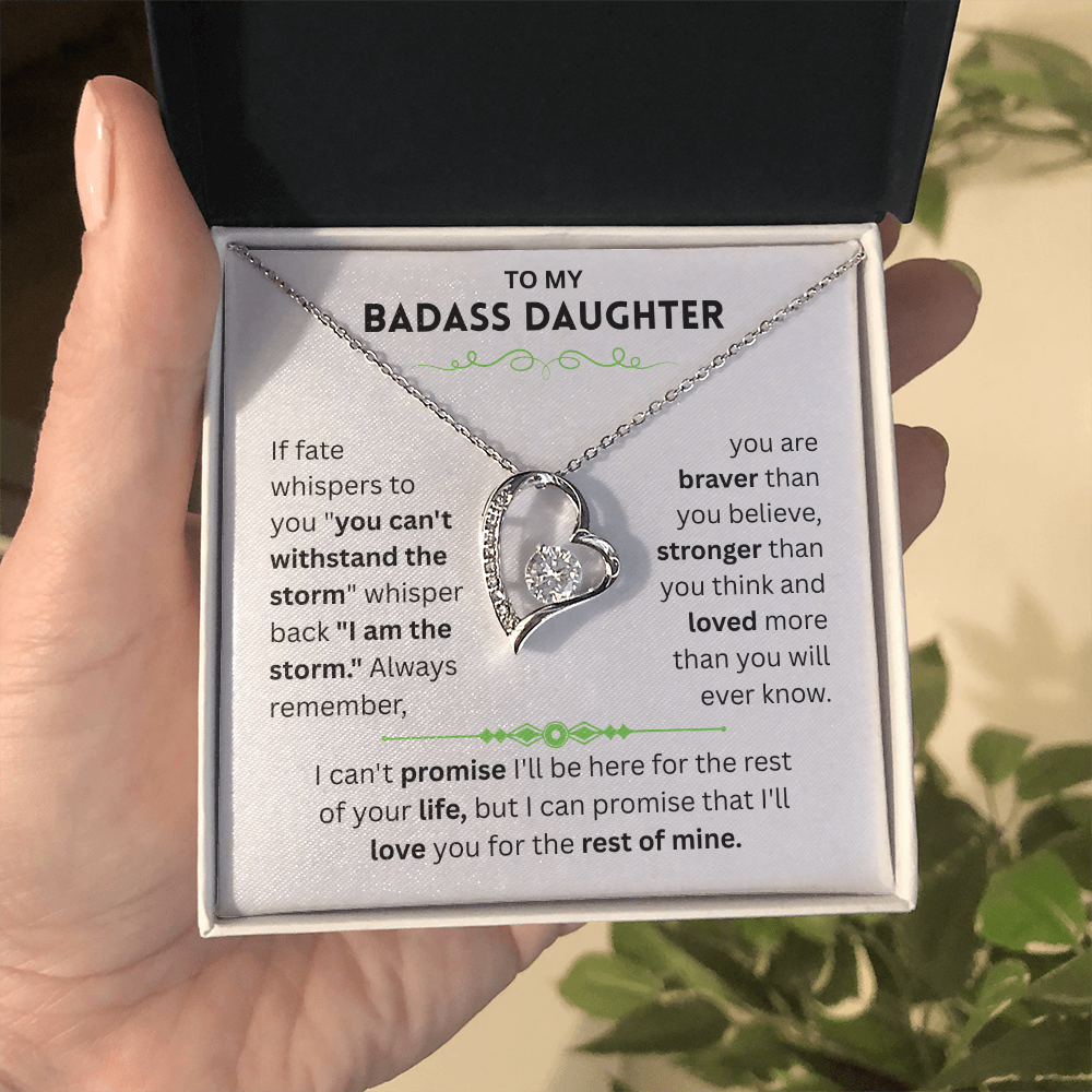 To My Badass Daughter Necklace.