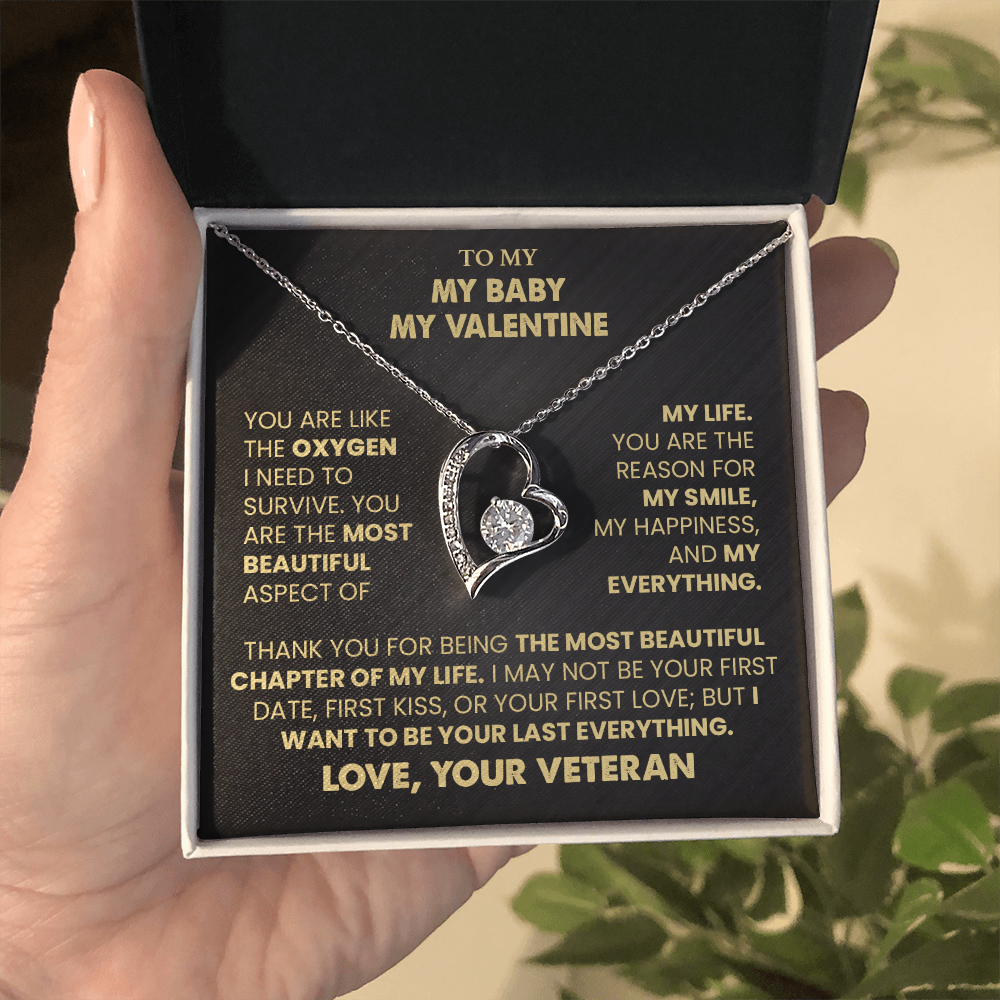 To My Baby, My Valentine Necklace from Veteran.