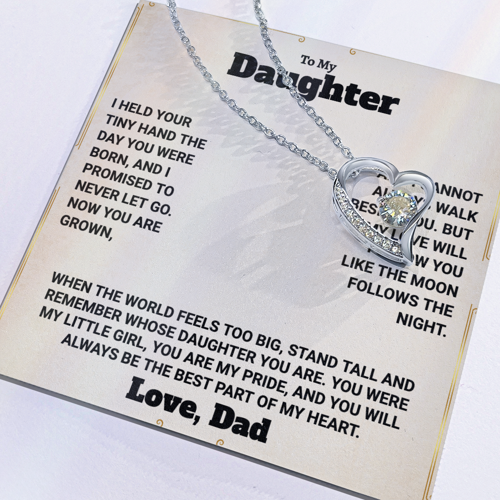 To My Daughter Forever Love Necklace Set.