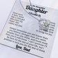 To My Beautiful Daughter Personalized Necklace.