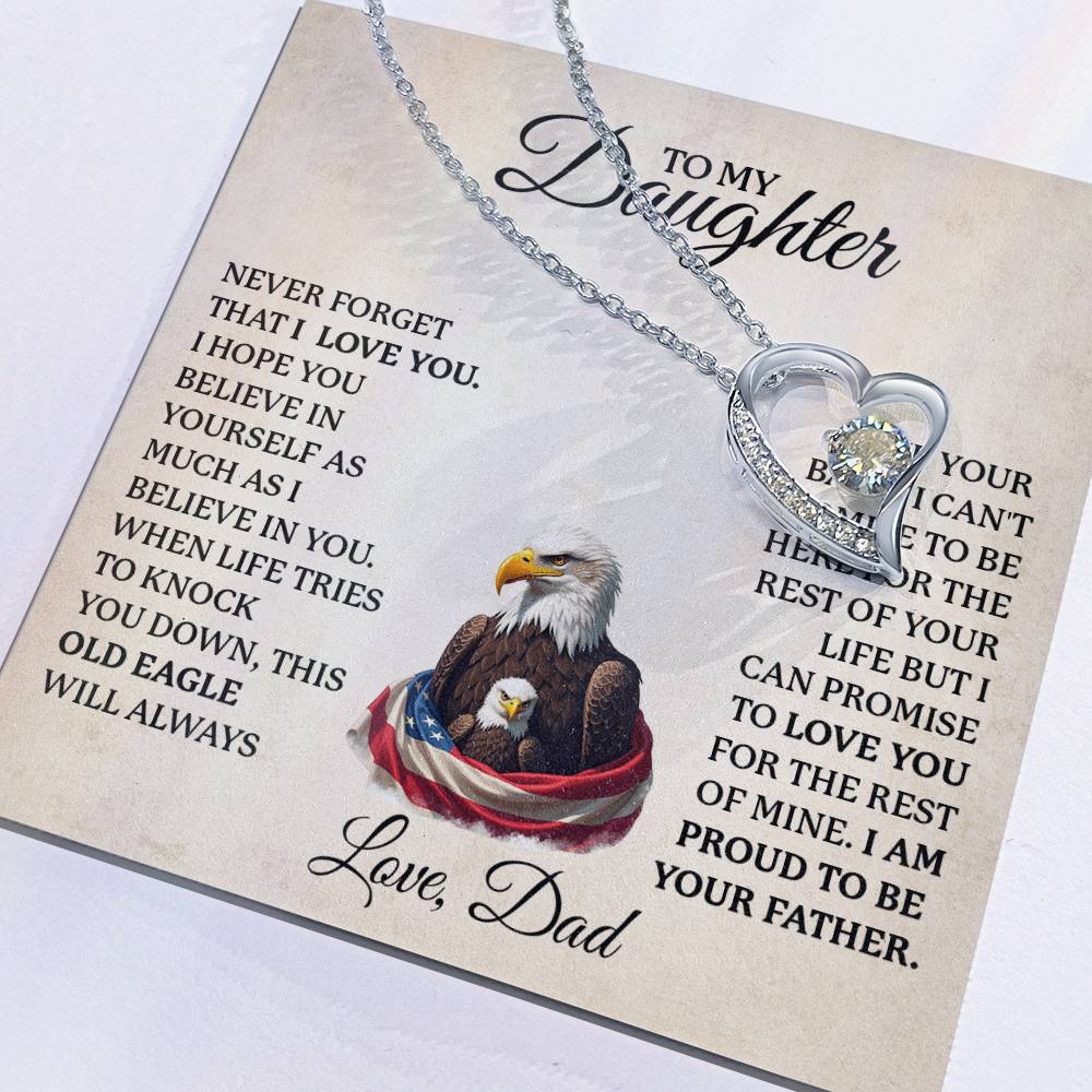 To My Daughter Necklace gift from Veteran Dad.