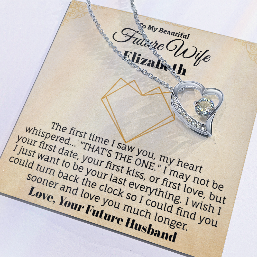 To My Beautiful Future Wife Personalized Name Necklace.