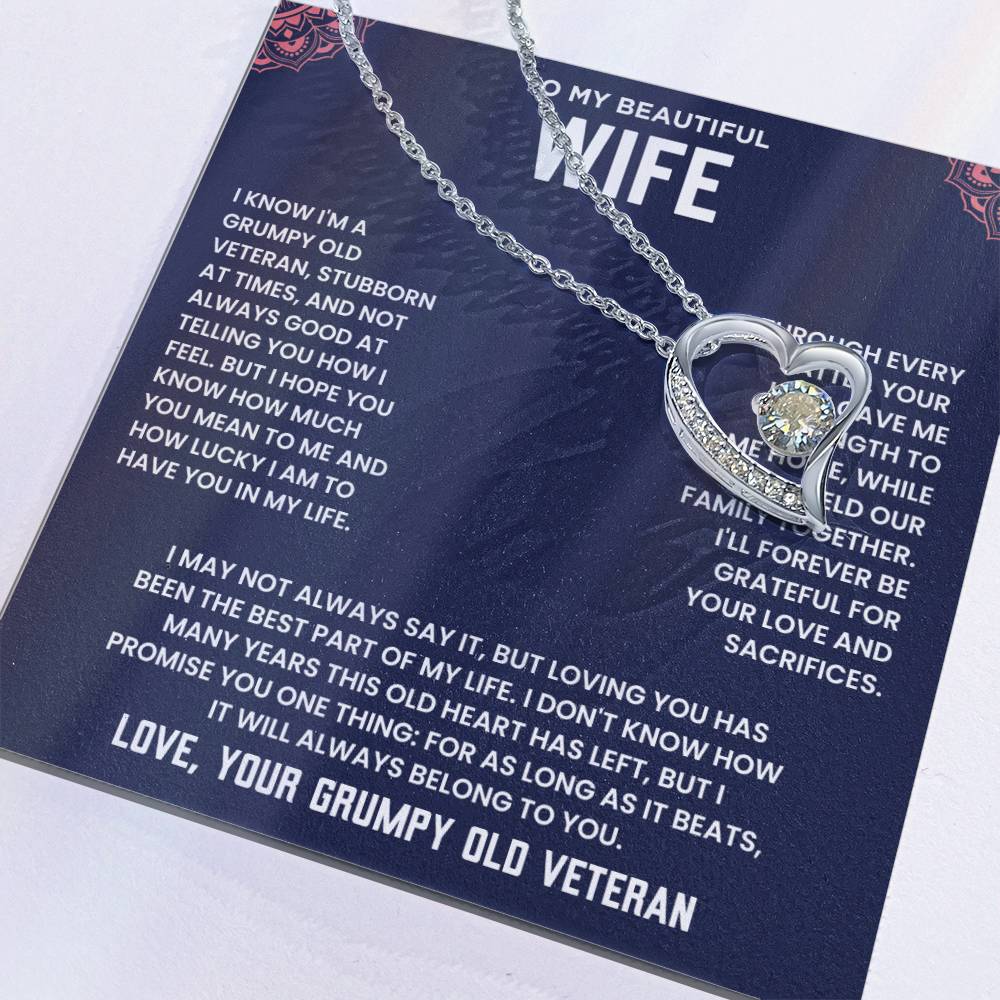 To My Beautiful Wife Necklace form American Veteran.