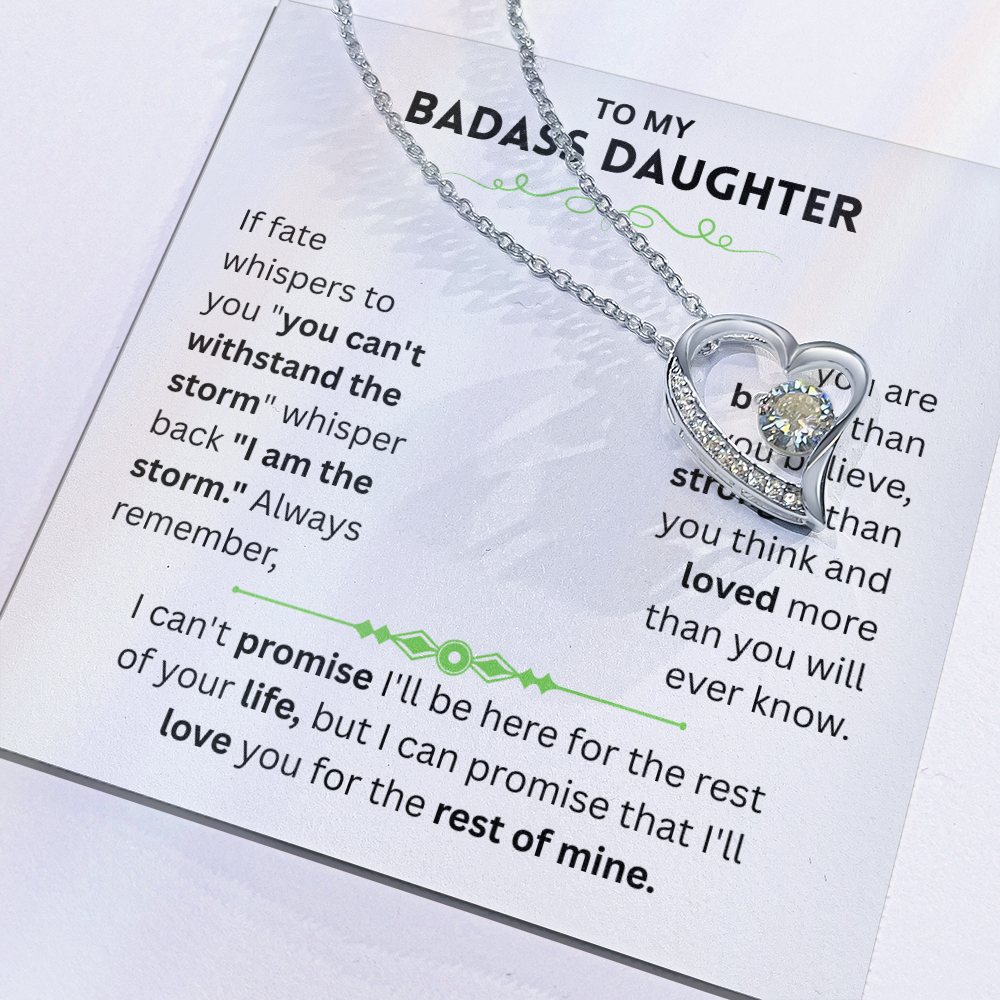To My Badass Daughter Necklace.
