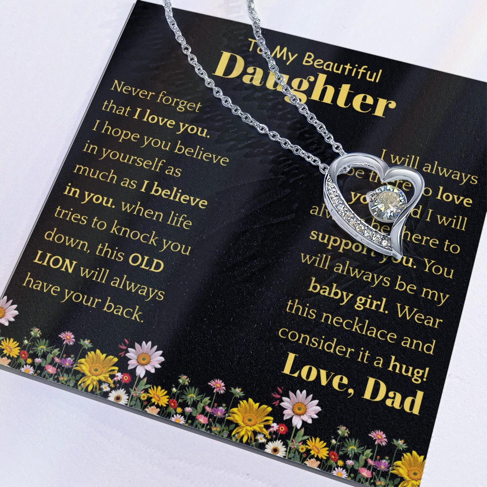 To My Beautiful Daughter Necklace from Dad.