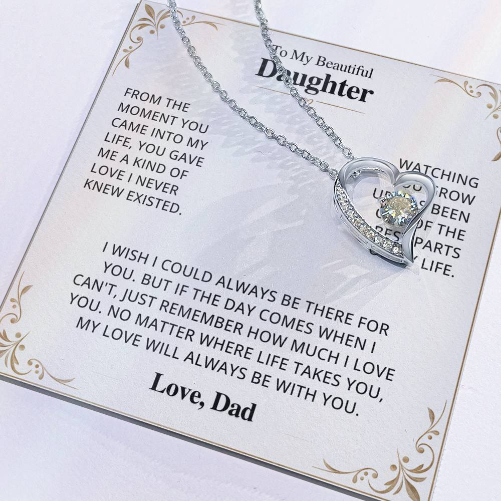 To My Daughter Necklace Set from Dad.