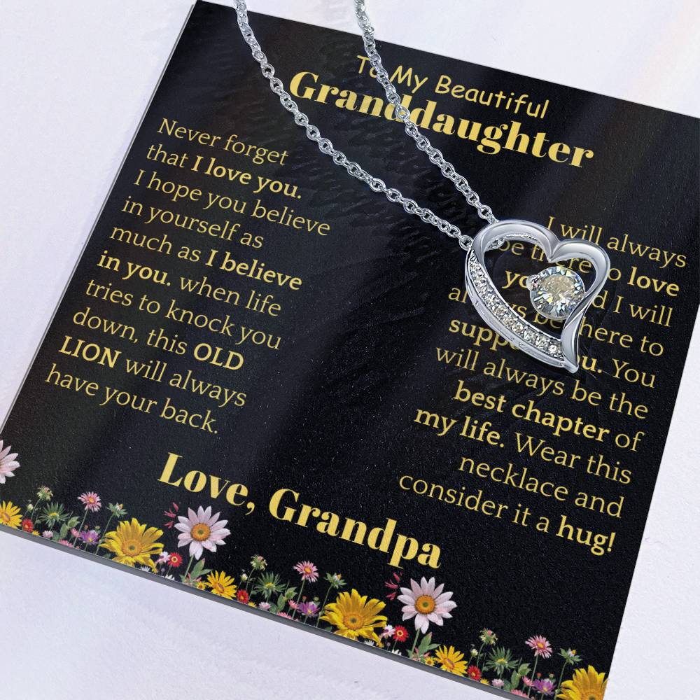 To My Beautiful Granddaughter Necklace from Grandpa.