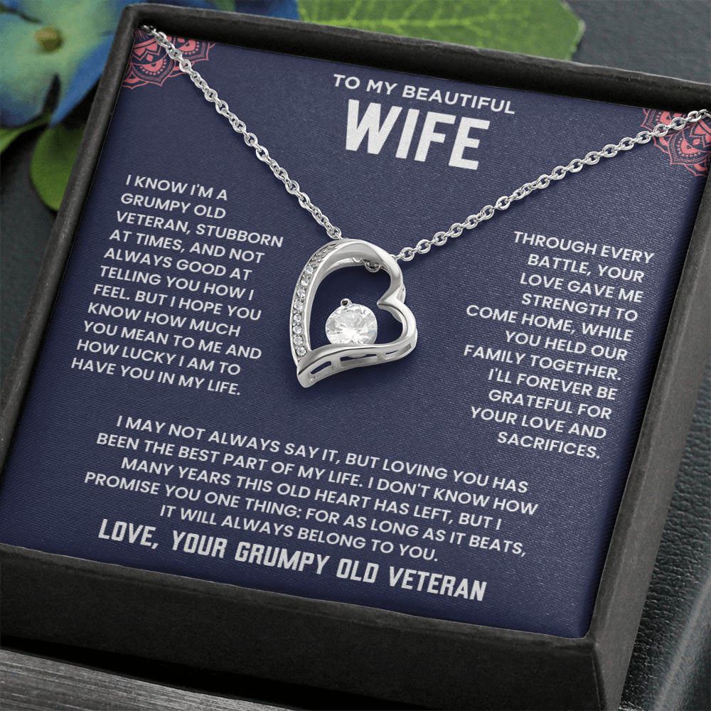 To My Beautiful Wife Necklace form American Veteran.