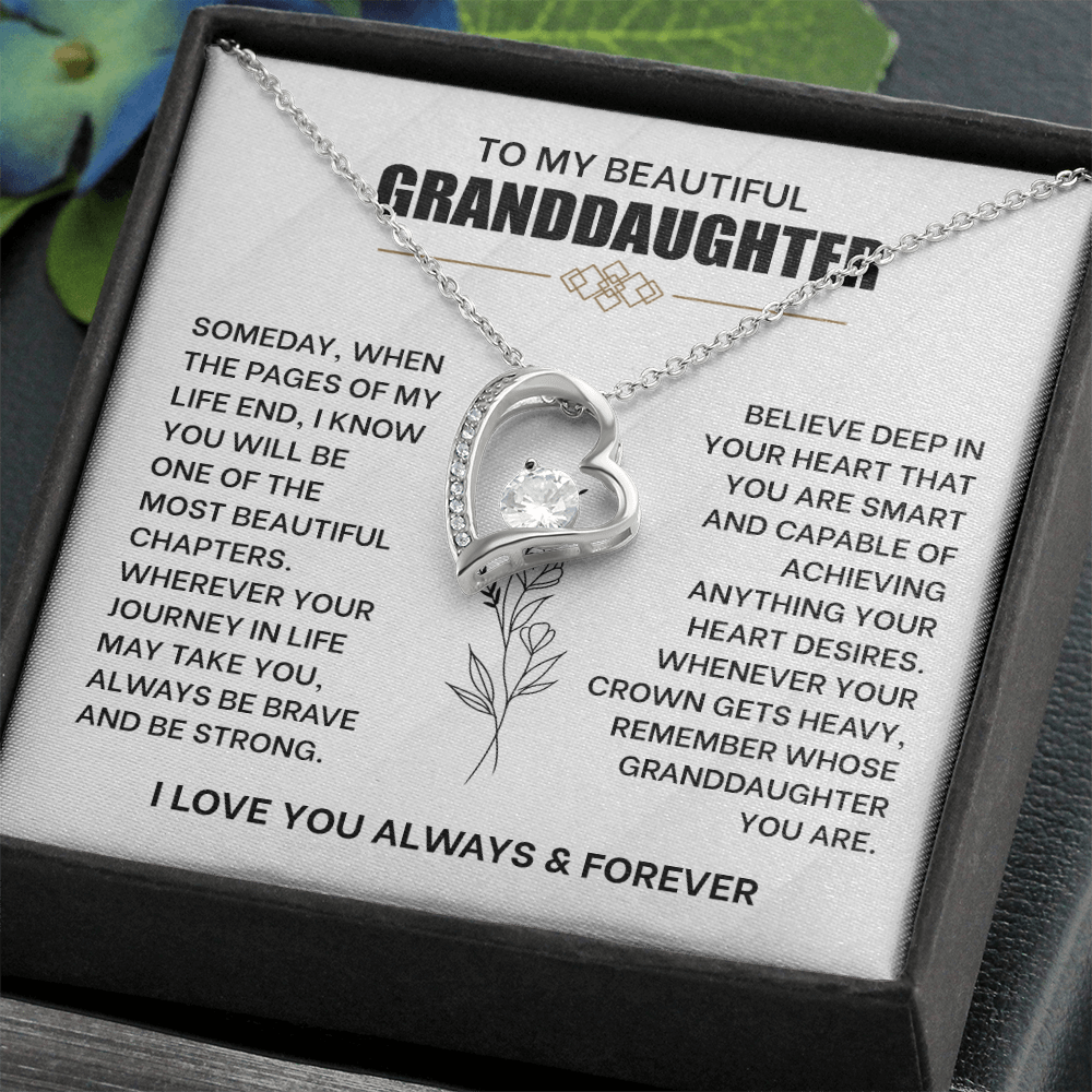 To My Beautiful Granddaughter Necklace.