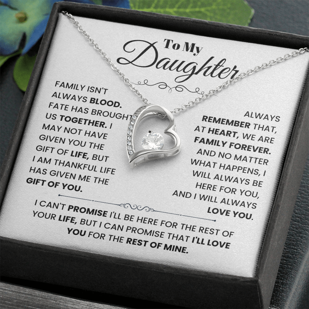 To My Daughter Necklace Gift For Your Bonus Daughter.