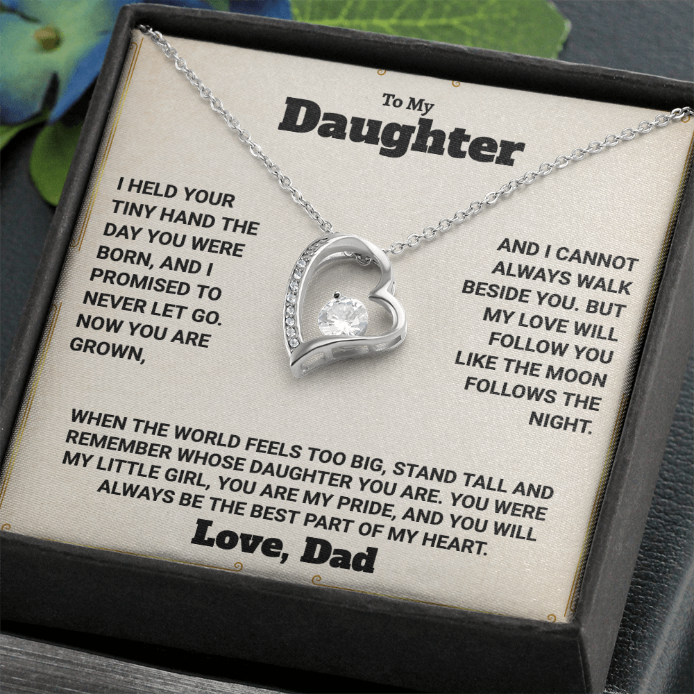 To My Daughter Forever Love Necklace Set.