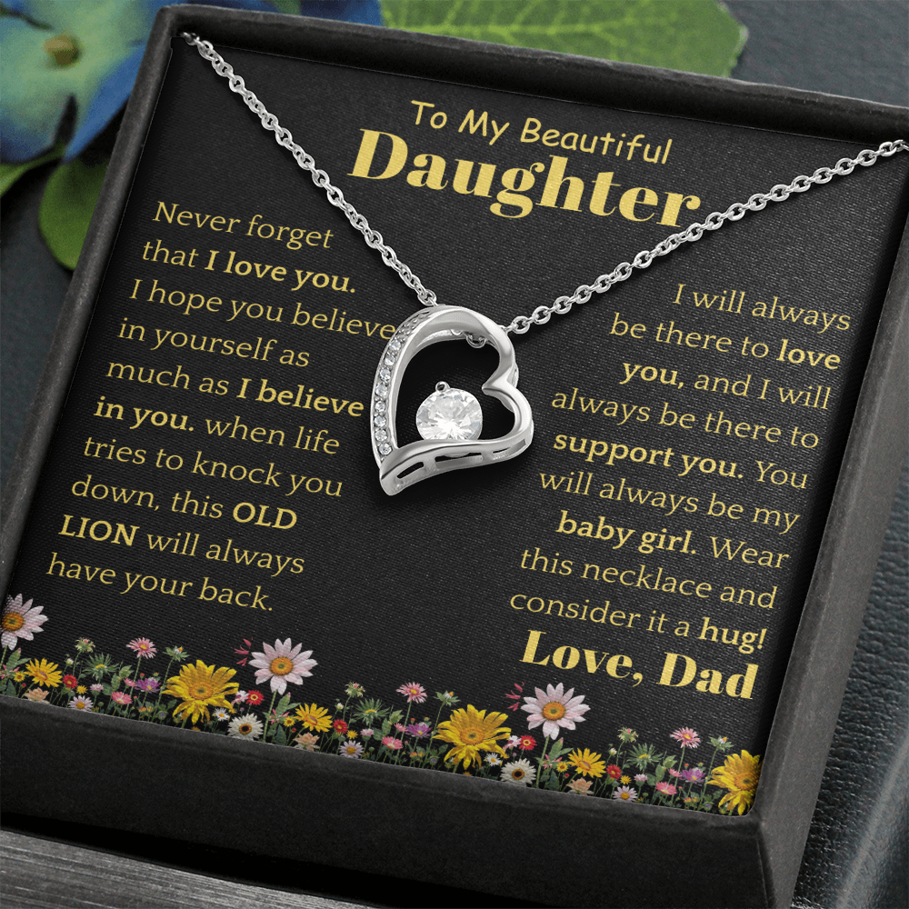 To My Beautiful Daughter Necklace from Dad.