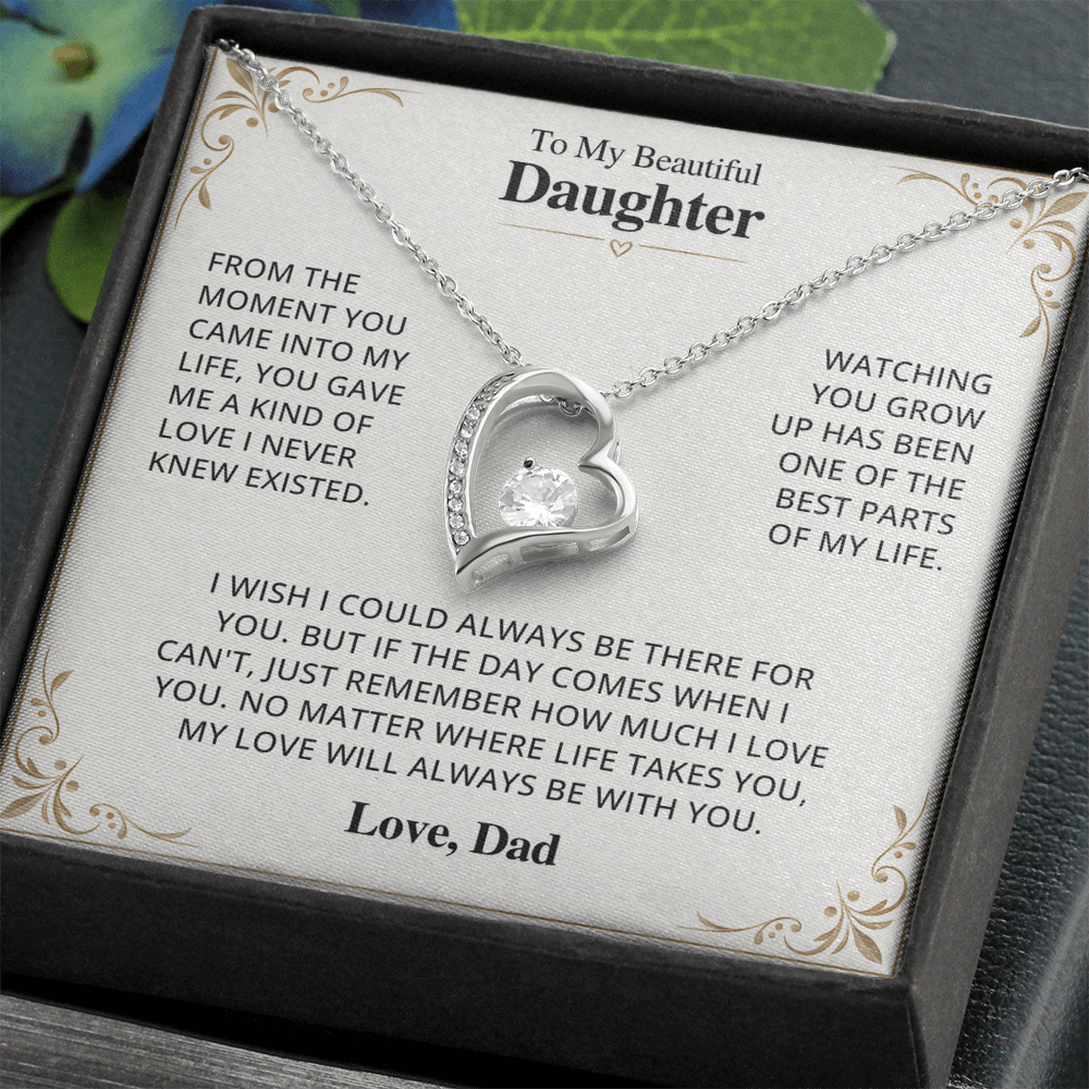 To My Daughter Necklace Set from Dad.