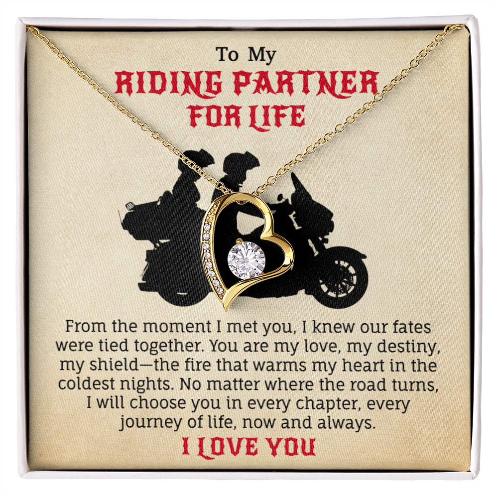 To My Riding Partner For Life Necklace