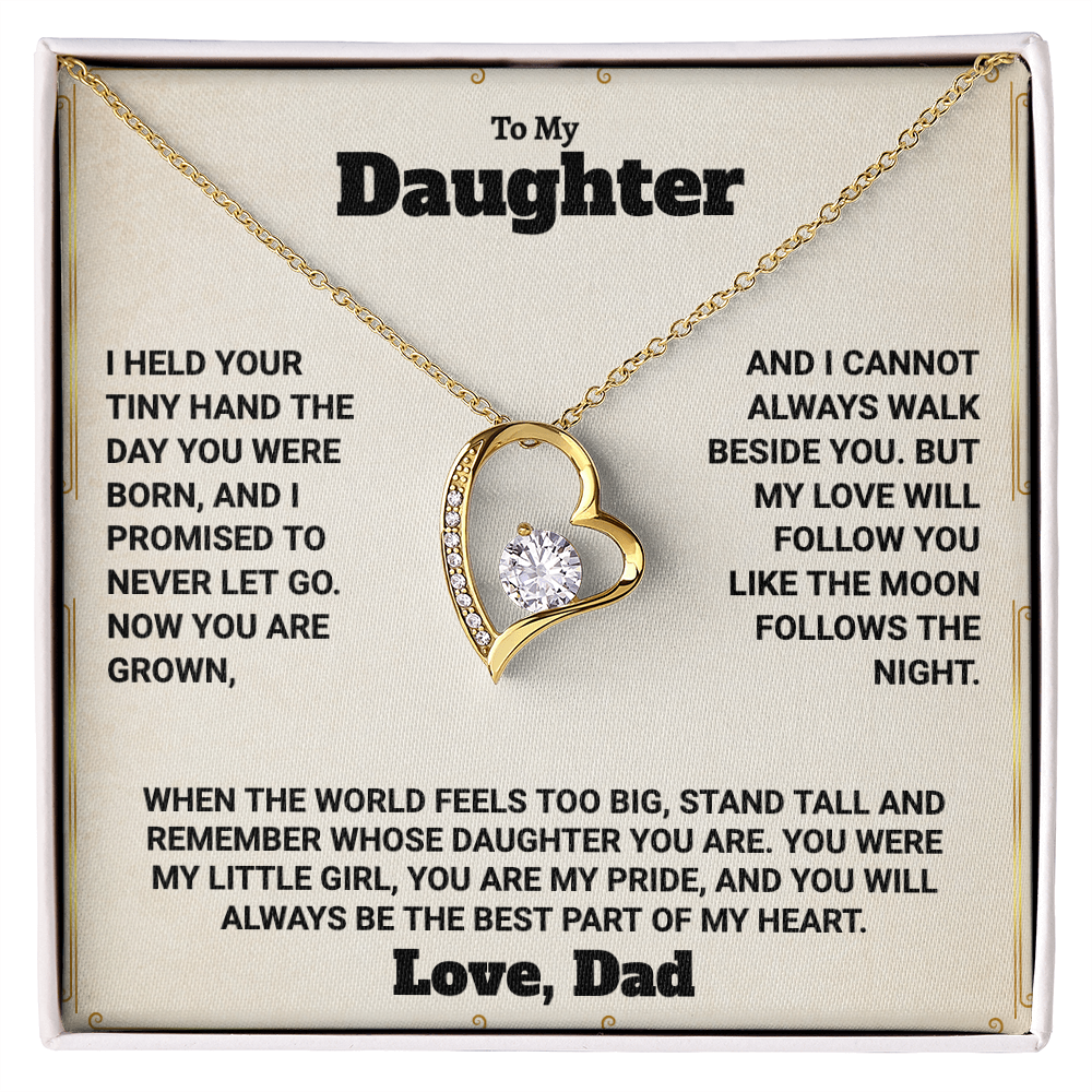 To My Daughter Forever Love Necklace Set.