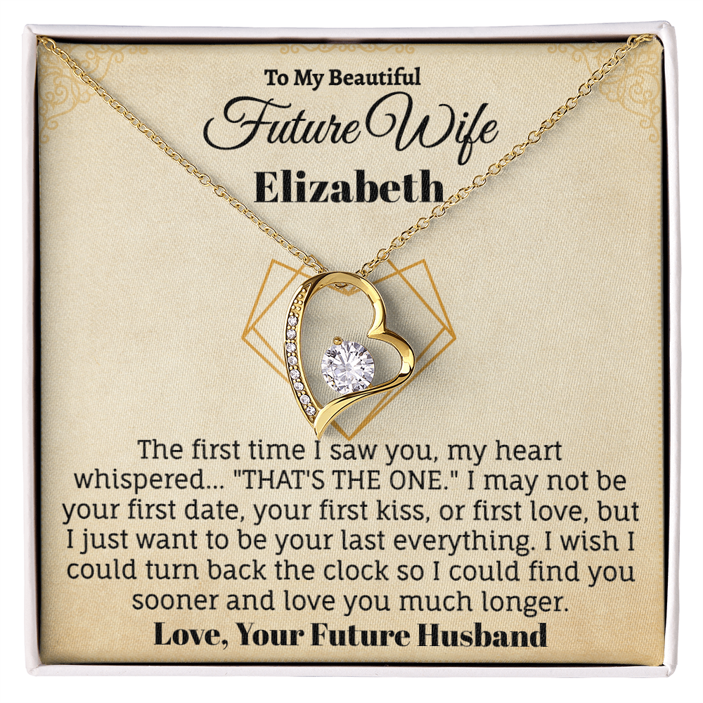 To My Beautiful Future Wife Personalized Name Necklace.