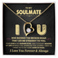 To My Soulmate, I Love You Necklace.(Almost sold out)
