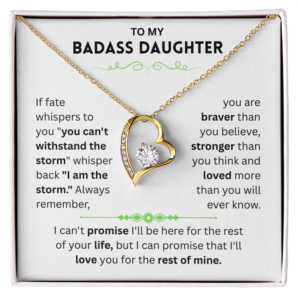 To My Badass Daughter Necklace.