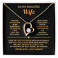 TO MY BEAUTIFUL WIFE NECKLACE.