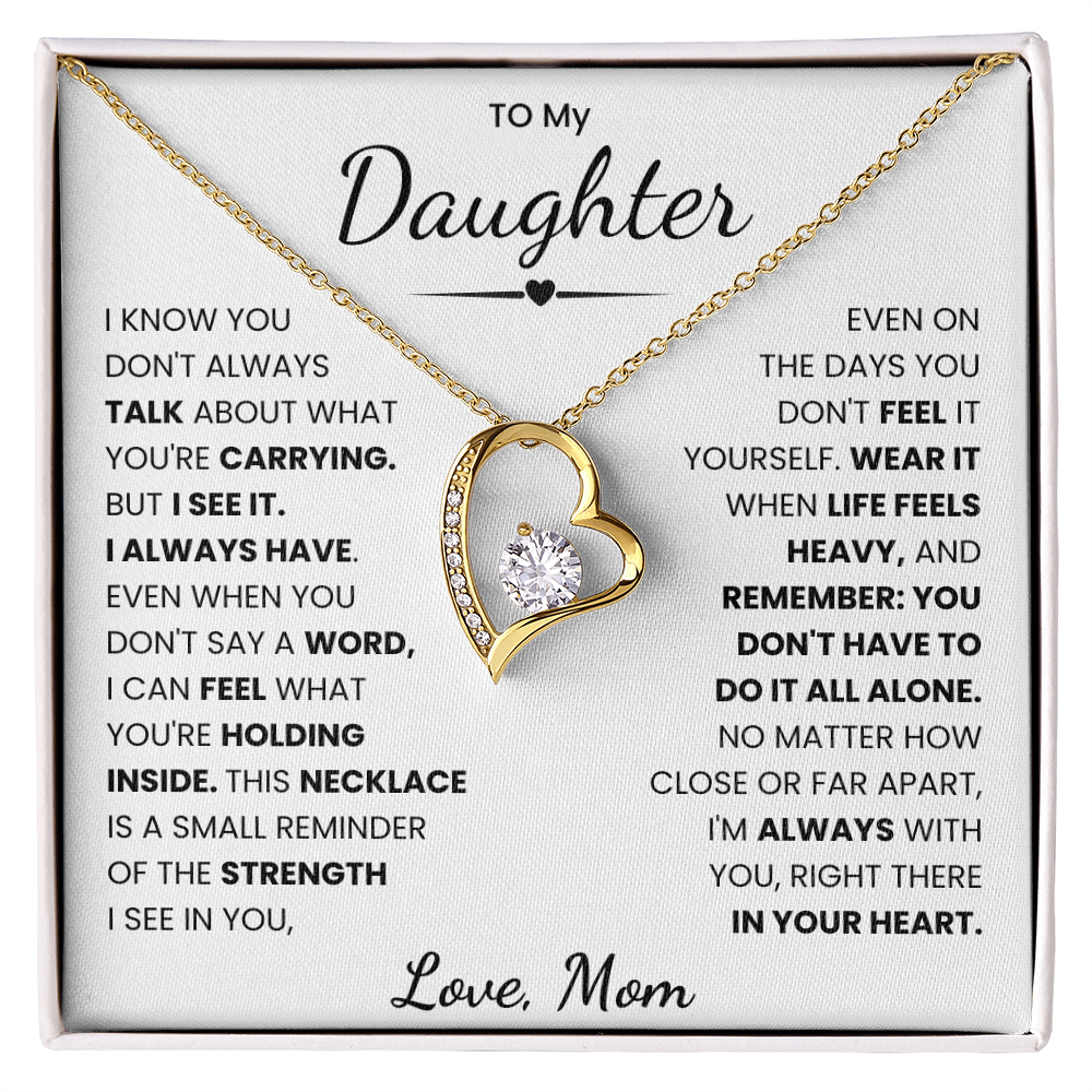 To My Daughter Necklace from Mom.