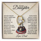 To My Daughter Necklace gift from Veteran Dad.