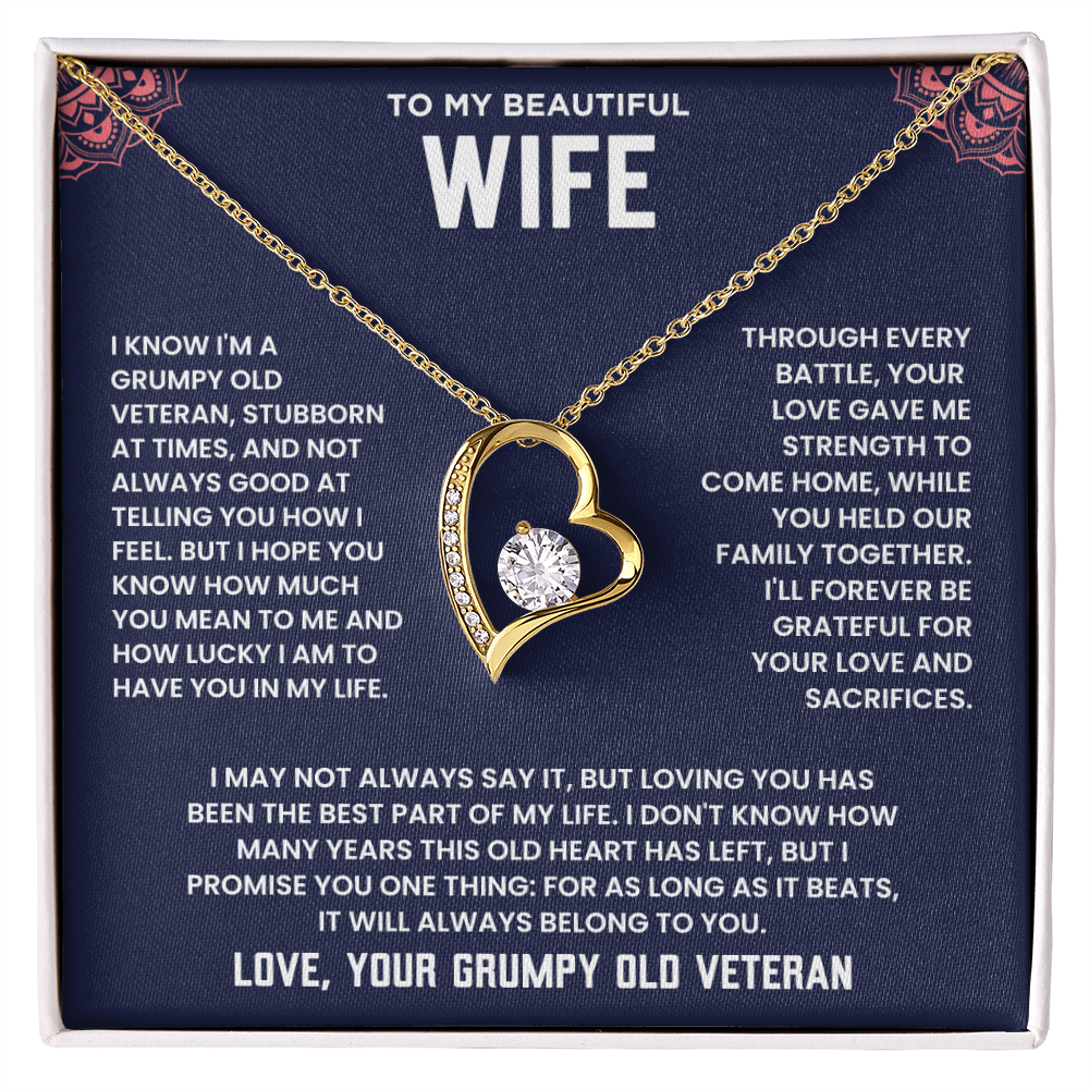 To My Beautiful Wife Necklace form American Veteran.