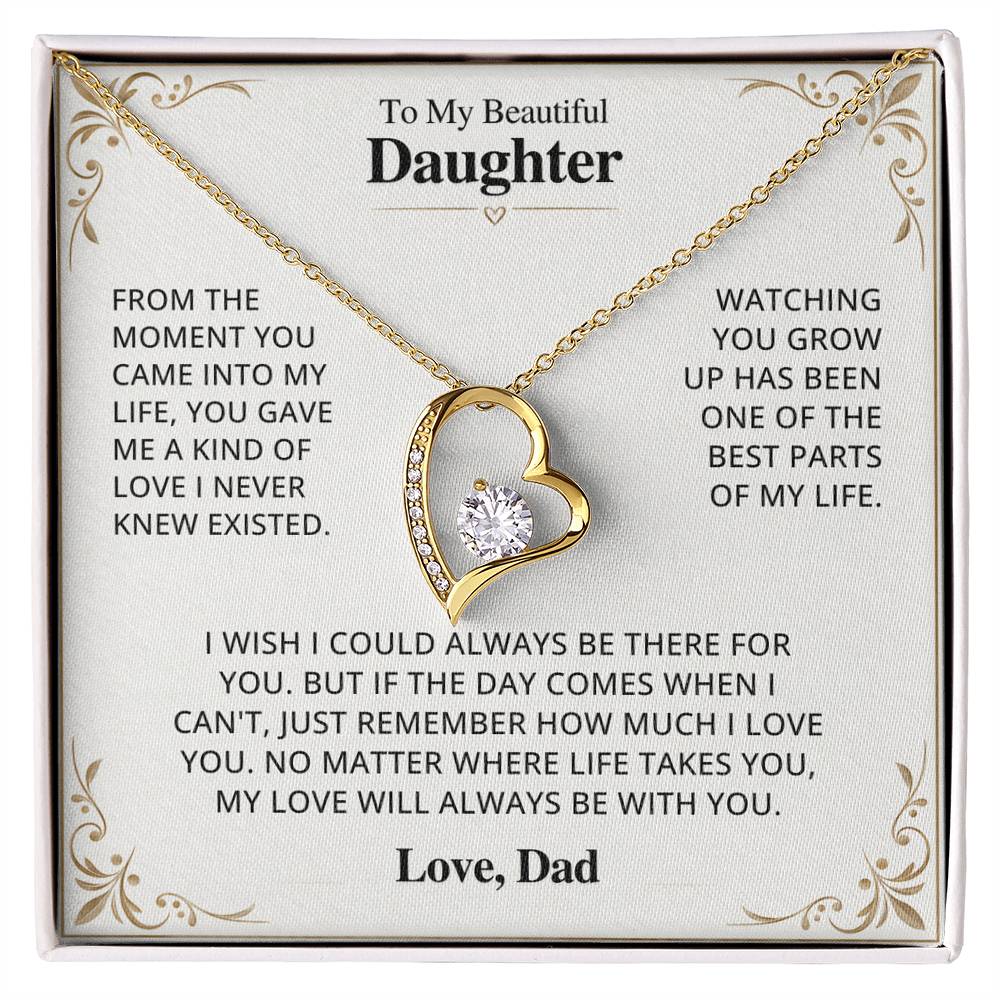 To My Daughter Necklace Set from Dad.