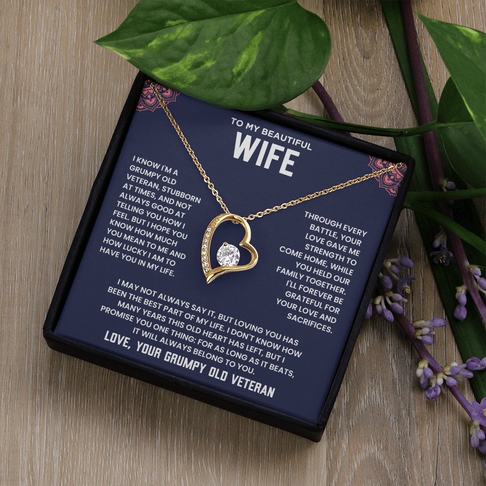 To My Beautiful Wife Necklace form American Veteran.