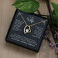 To My Wife, I Love You Always & Forever Necklace.
