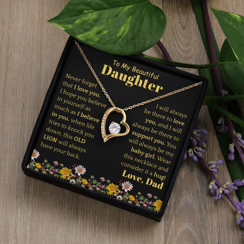 To My Beautiful Daughter Necklace from Dad.