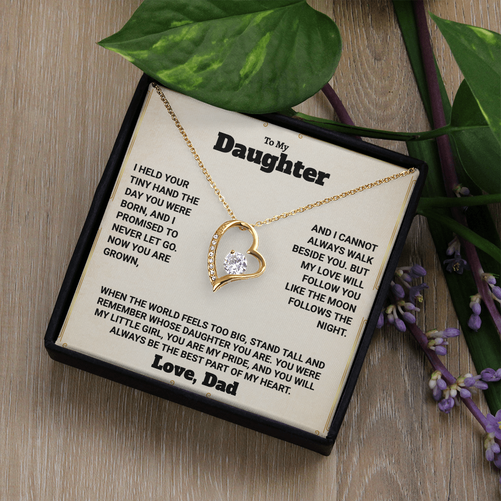 To My Daughter Forever Love Necklace Set.