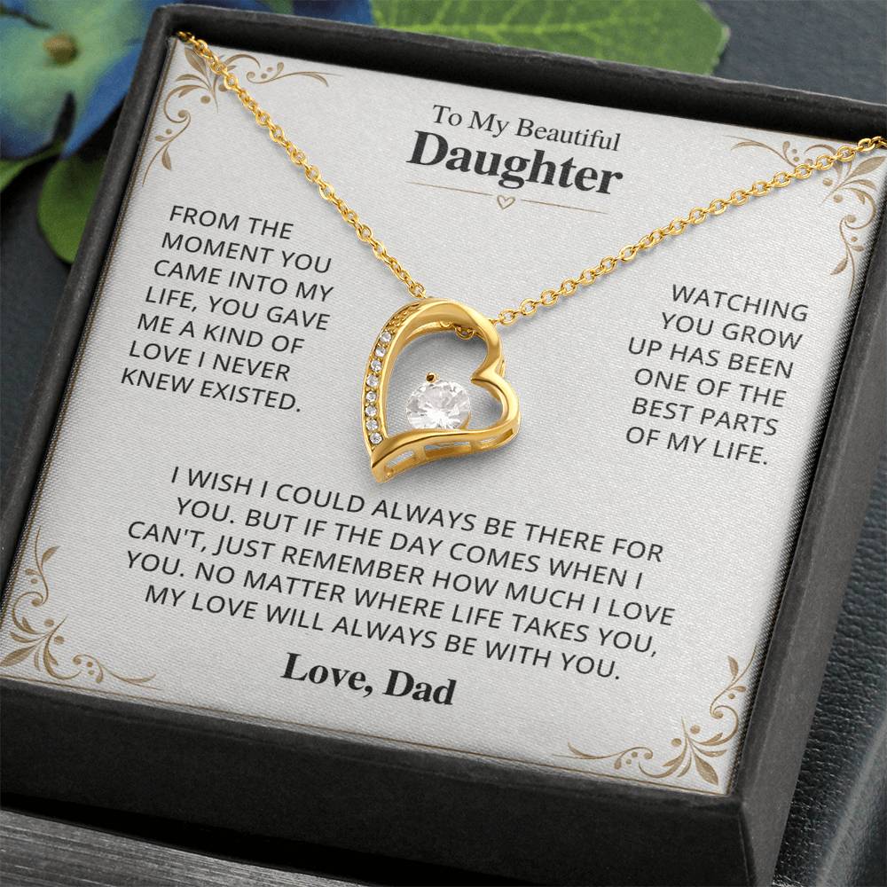 To My Daughter Necklace Set from Dad.
