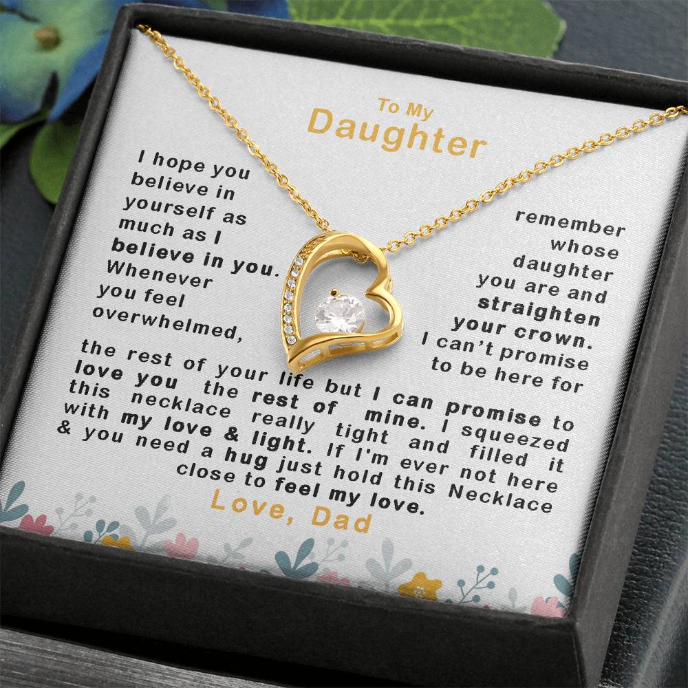 To My Daughter | Believe In Yourself | Forever Love Necklace.