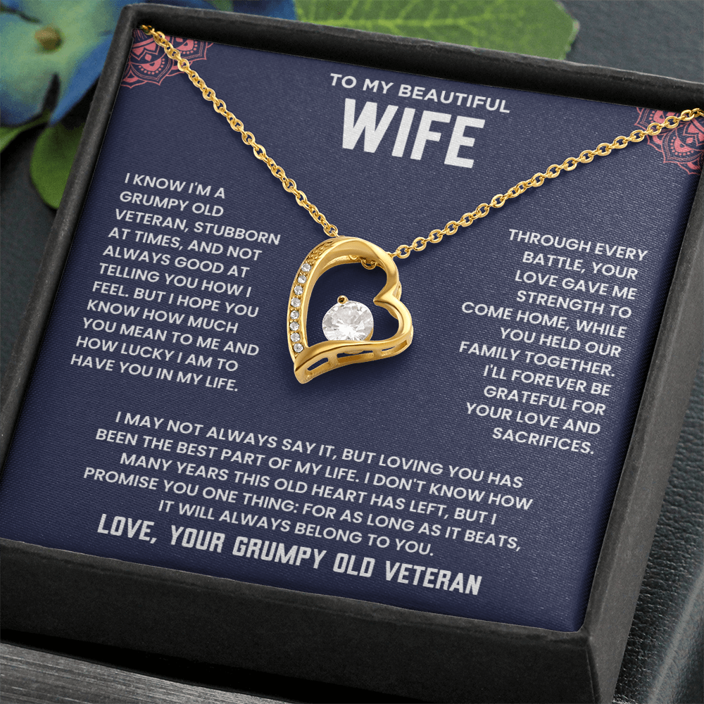To My Beautiful Wife Necklace form American Veteran.
