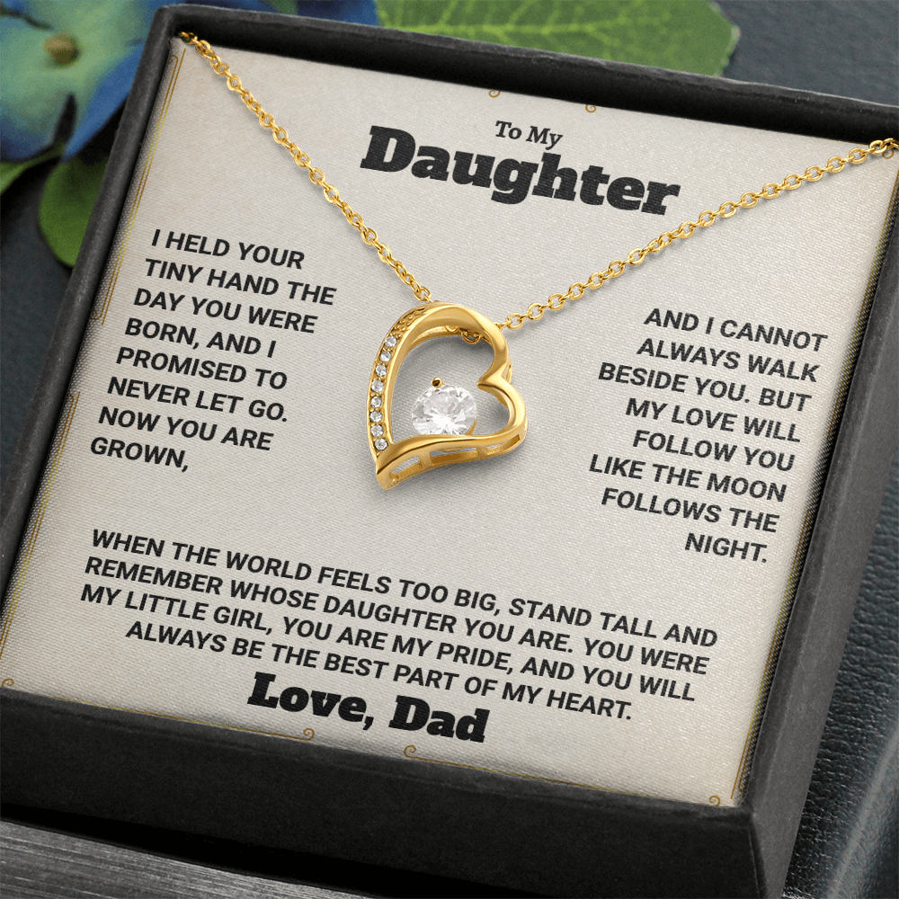 To My Daughter Forever Love Necklace Set.
