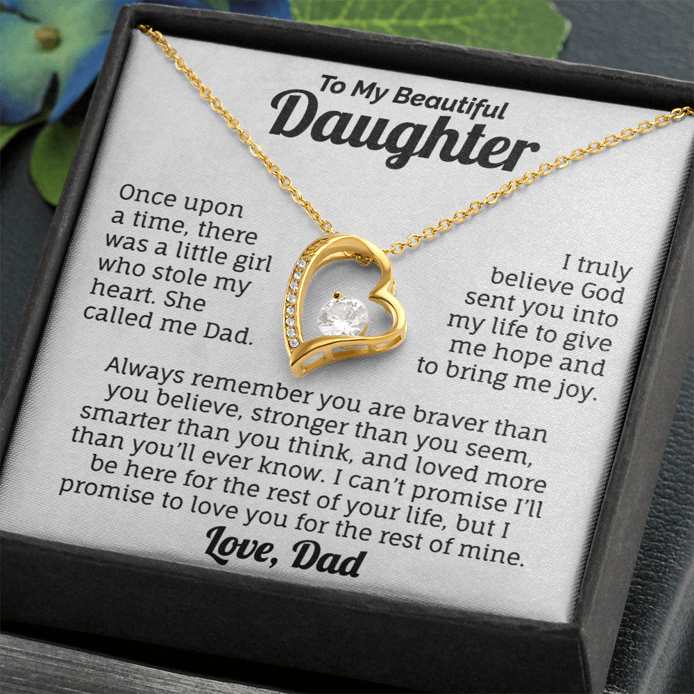 To My Beautiful Daughter Personalized Necklace.