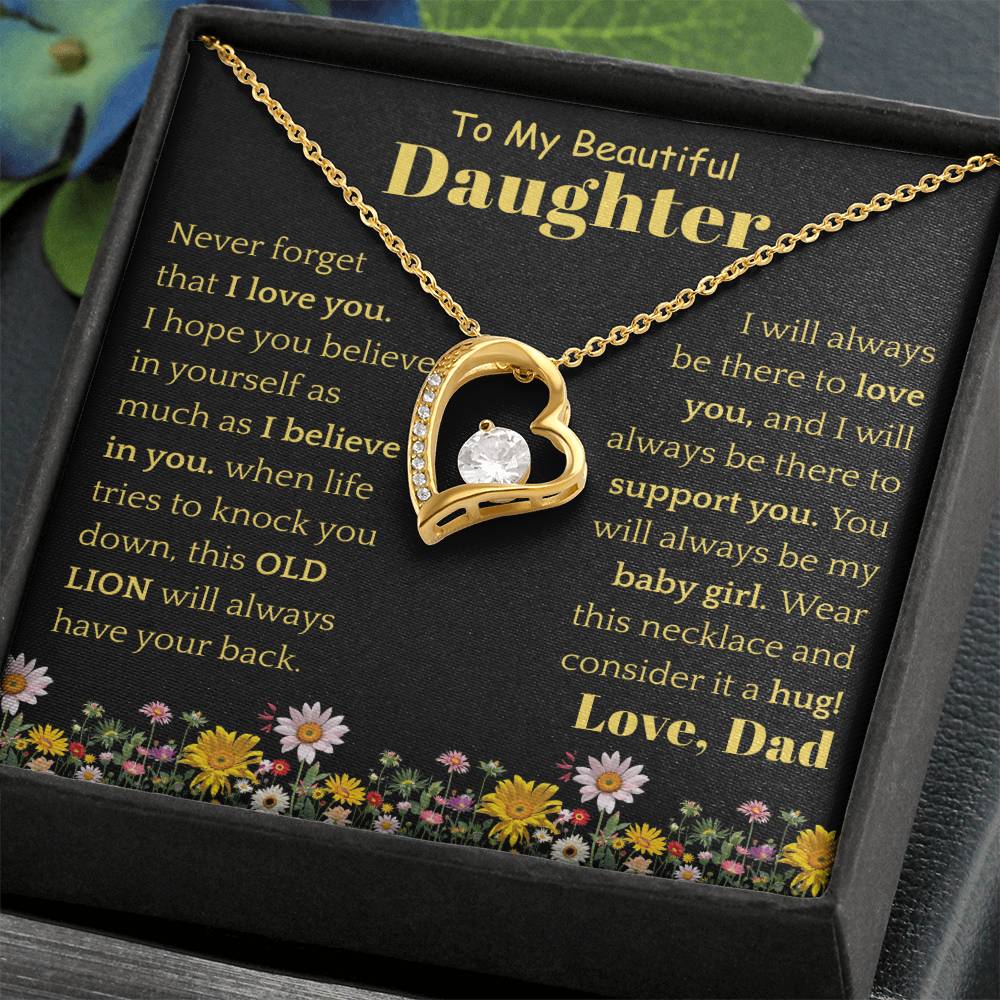 To My Beautiful Daughter Necklace from Dad.