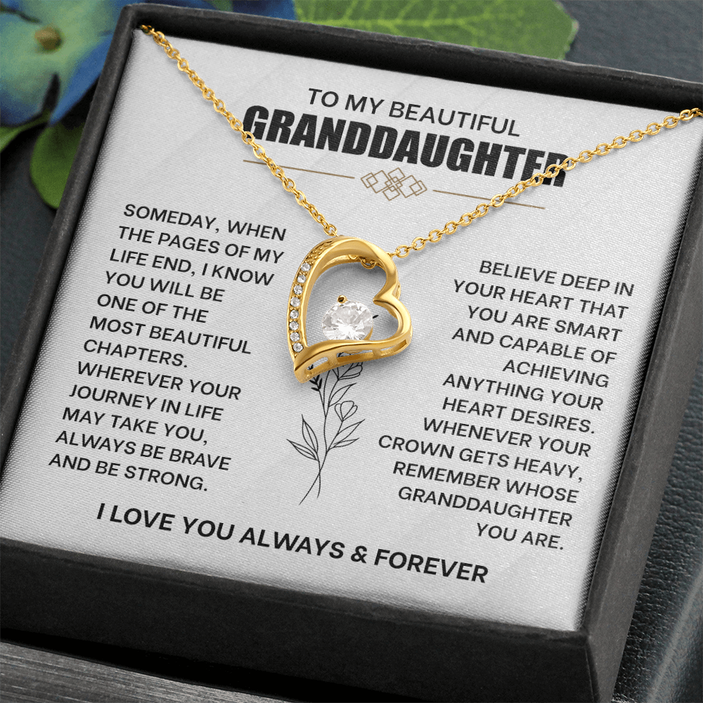 To My Beautiful Granddaughter Necklace.