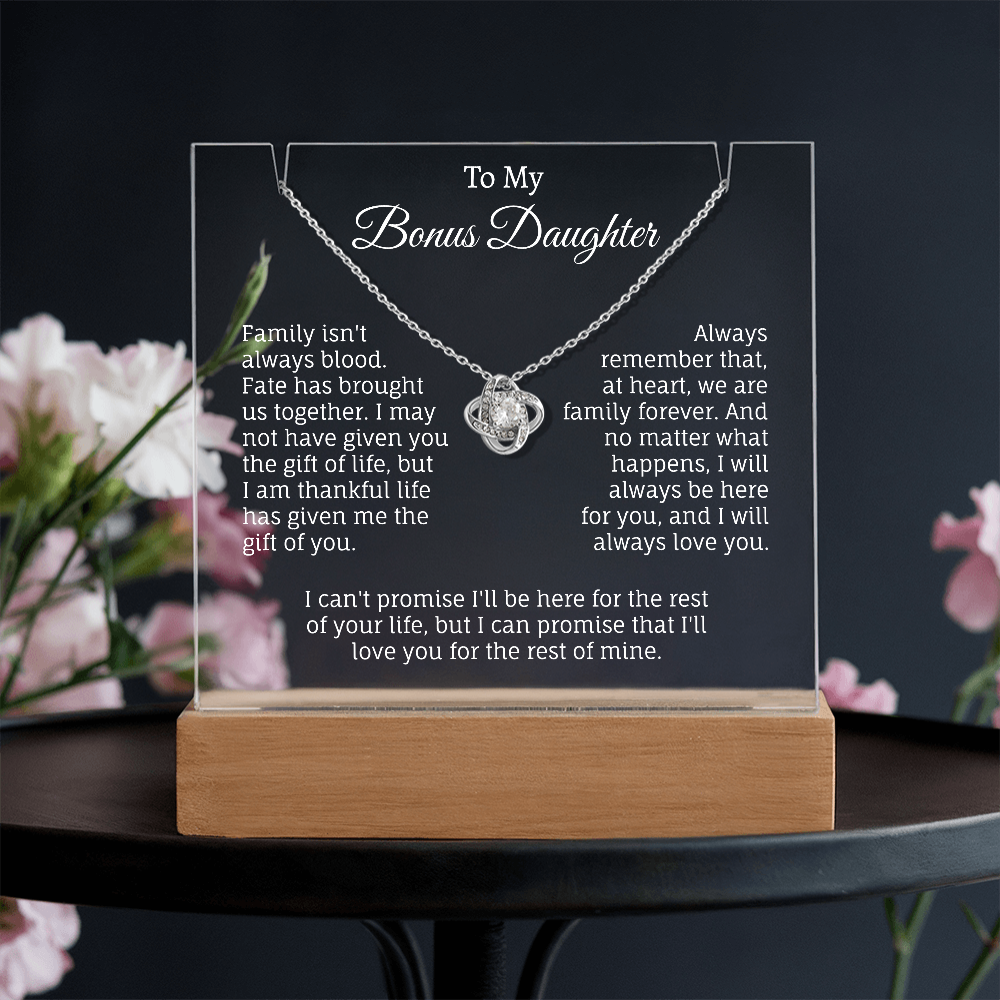 To My Bonus Daughter Keepsake.(Limited time Offer: 60% Off + Free Shipping Only For Today)