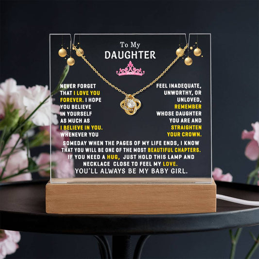 TO MY DAUGHTER | YOU'LL ALWAYS BE MY BABY GIRL | KEEPSAKE ACRYLIC BUNDLE.