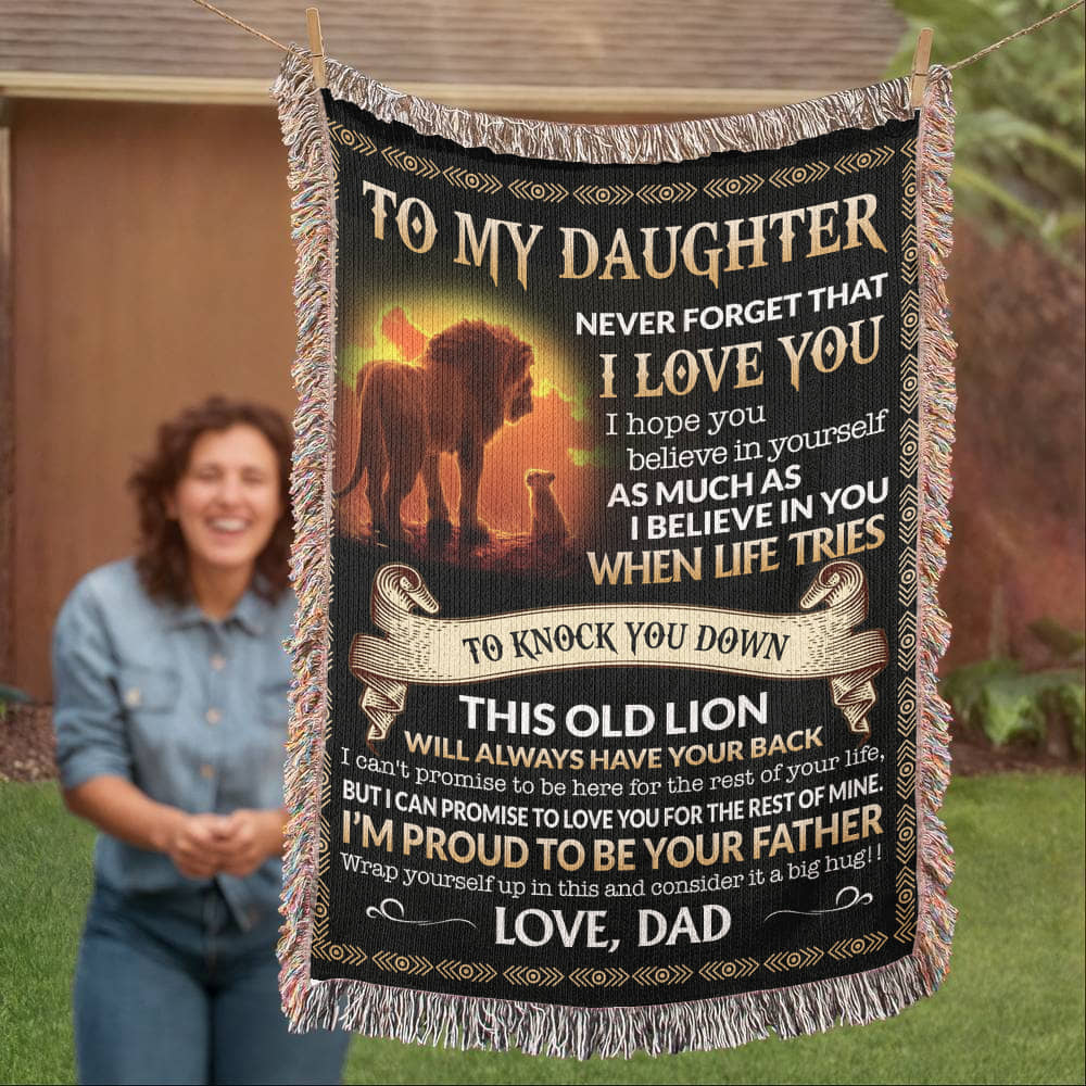 To My Daughter Blanket from Dad.