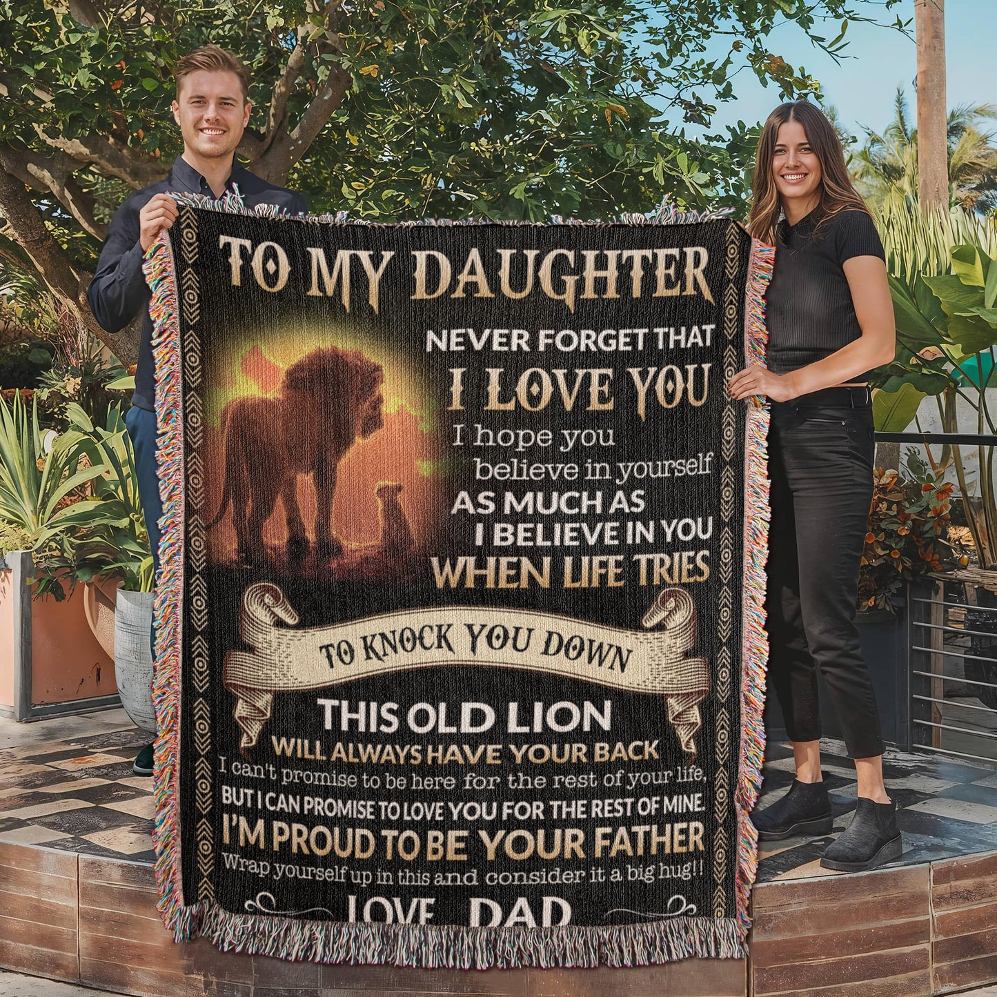 To My Daughter Blanket from Dad.