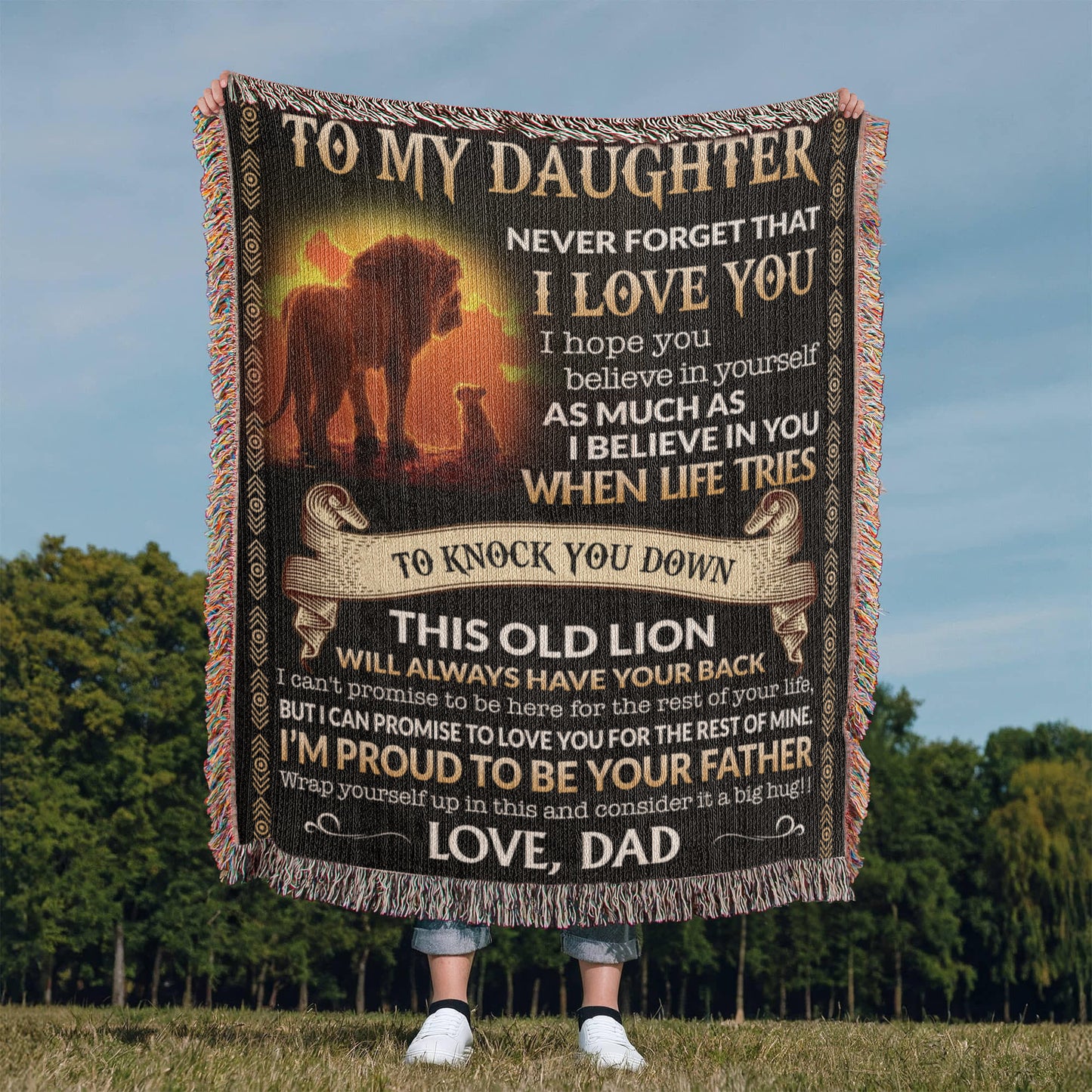 To My Daughter Blanket from Dad.