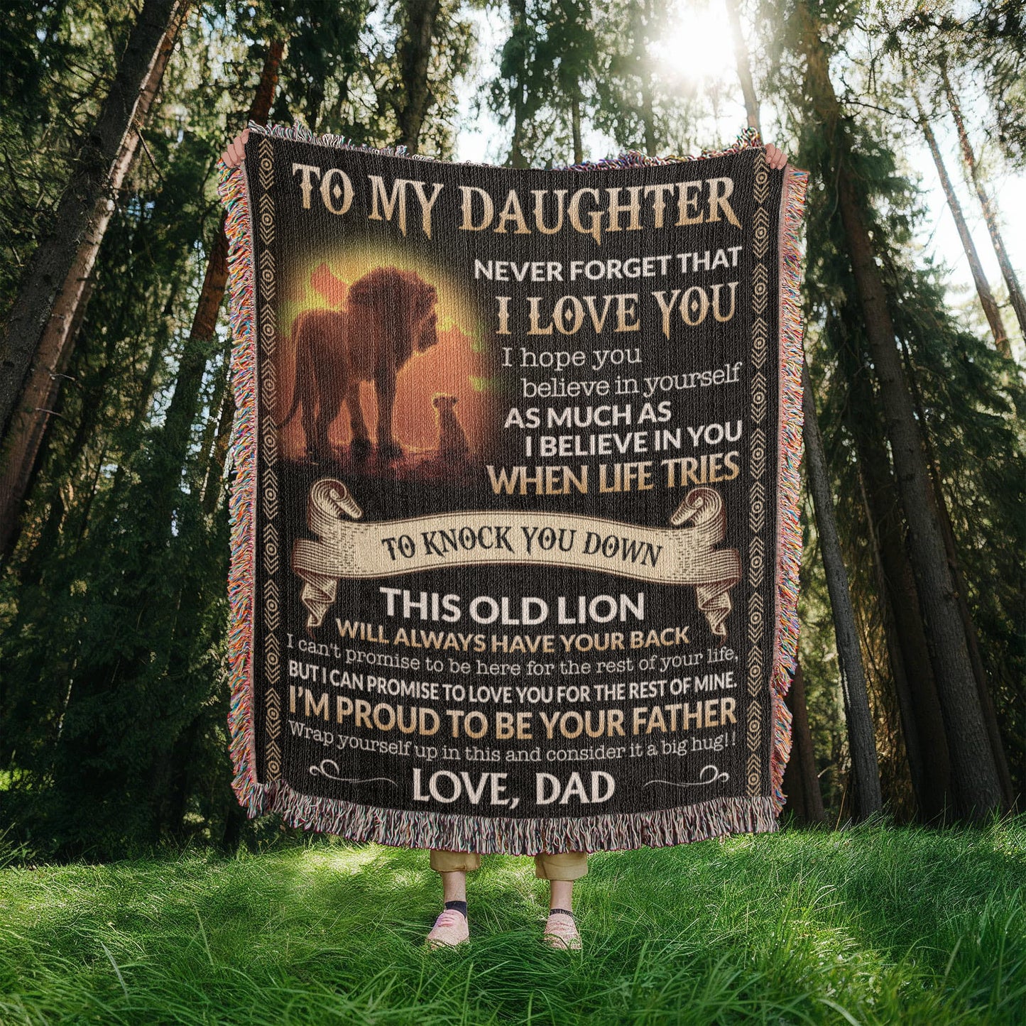 To My Daughter Blanket from Dad.