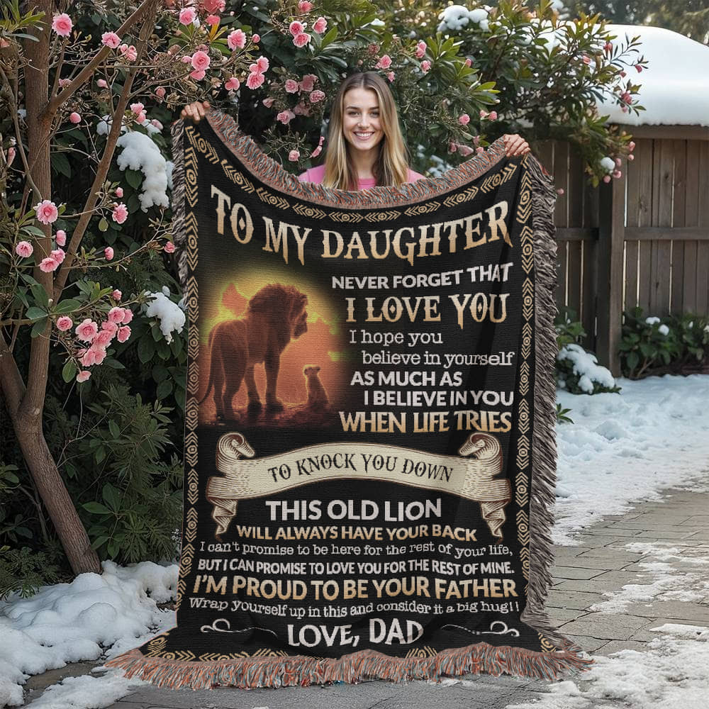 To My Daughter Blanket from Dad.